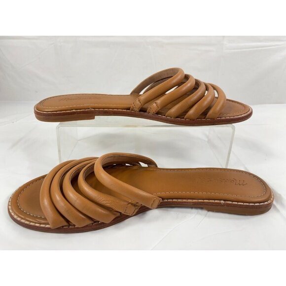 Madewell Addie Leather Slide Sandal in Desert Camel Tan Women's Size 9 - Picture 8 of 11